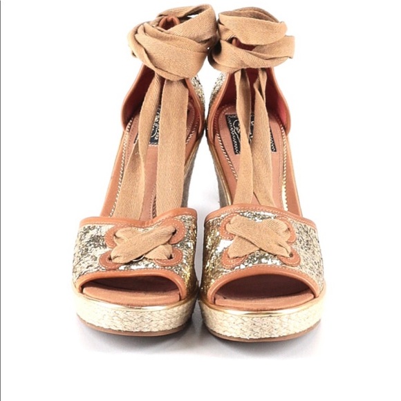 Milly for Sperry Top Spider size 8 M sequin wedges - Picture 2 of 5